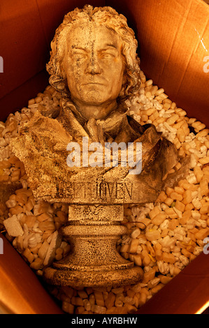Beethoven-Büste in einer box Stockfoto