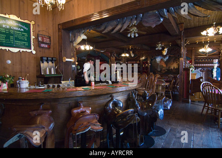 Sattel-Rock Familie Saloon-Interieur in Jackson, Wyoming, USA Stockfoto