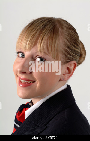 Porträt einer Luft Stewardess London UK Stockfoto