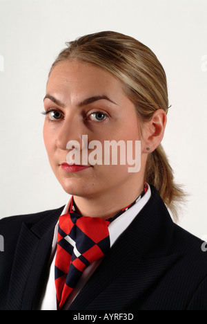 Porträt einer Luft Stewardess, London, UK. Stockfoto