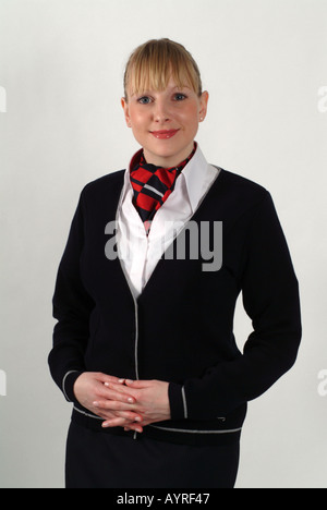 Porträt einer Luft Stewardess London UK Stockfoto