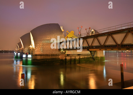 Thames Barrier, Sperrwerks, Greenwich, London, England, UK Stockfoto