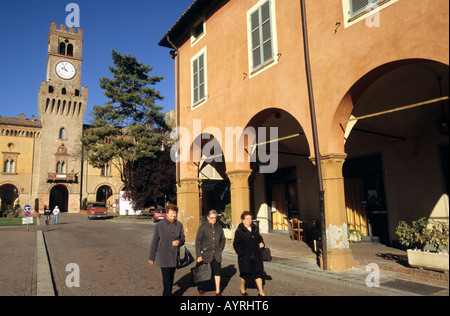 Piazza Giuseppe Verdi in Busseto, Italien Stockfoto