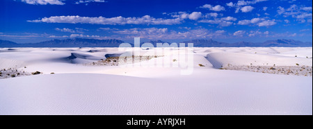 Sanddünen, Dünenlandschaft, White Sands National Monument, Chihuahua-Wüste, New Mexico, USA Stockfoto