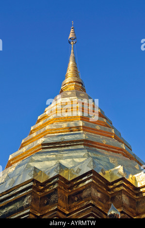 Goldene Pagode (Chedi), Wat Phra, dass Tempel Doi Suthep, Chiang Mai, Thailand, Südostasien Stockfoto