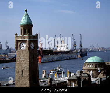 D-Hamburg, Elbe, Freie Hansestadt Hamburg, D-Hamburg-Steinwerder, Hafen ...