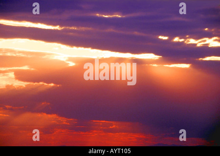 Sonnenuntergang Wolke Stockfoto