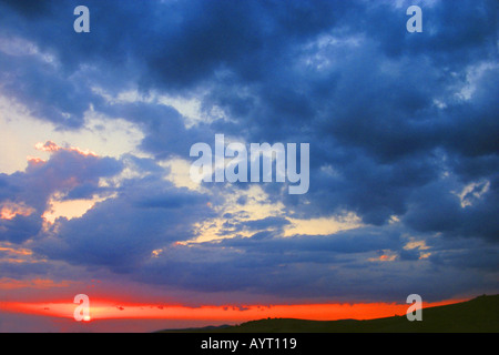 Sonnenuntergang Wolke Stockfoto