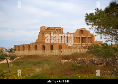 Römisches Theater, Sabratha, Libyen, Nordafrika Stockfoto