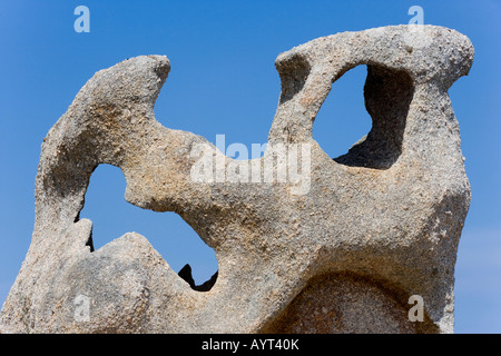 Gestein verwittert durch Wind und Wasser, nordöstlichen Küste von Sardinien, Italien Stockfoto