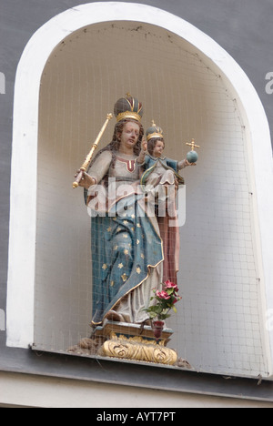 Statue Cesky Krumlov Stockfoto