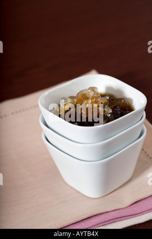 Drei Schalen mit Süßigkeiten Stockfoto