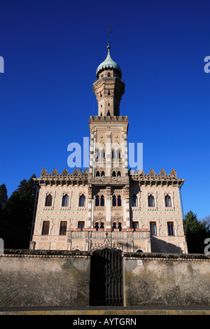 Villa Crespi Hotel, Lago d'Orta, Italien. Stockfoto