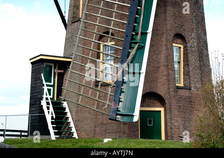 Lijkermolen Koppoel Windmühle in der Nähe von Leiden Kager Plassen Niederlande Holland Stockfoto