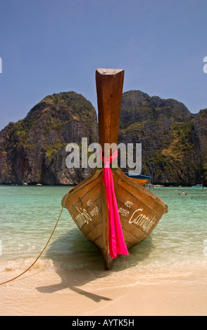 Longtail-Boot Phi Phi Ley Krabi Thailand Stockfoto