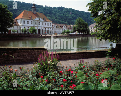 Hafenbecken Und Rathaus in Bad Karlshafen, Weser, Diemel, Weserbergland, Hessen Stockfoto