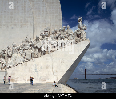 Denkmal der Entdeckungen bin Tejo in Lissabon-Belem, konnte, Heinrich der Seefahrer Stockfoto