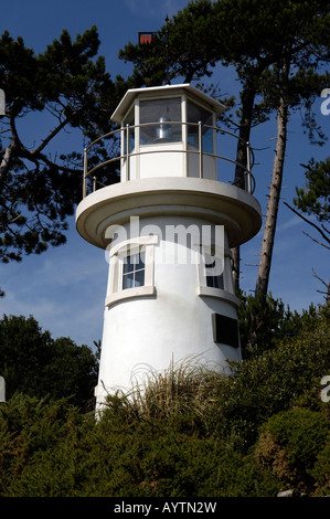 Lepe Leuchtturm an der Küste Solent Hampshire Vereinigtes Königreich. Beaulieu River Millennium Beacon Stockfoto