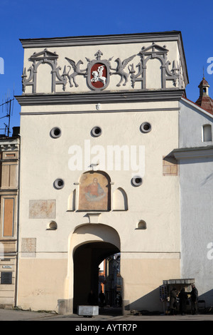 Gates of Dawn es ist das einzige Tor der ursprünglichen neun in der Stadt Mauer noch intakt Vilnius Litauen Stockfoto