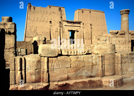 Der Tempel des Horus Edfu-Ägypten Stockfoto