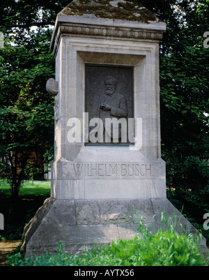 Wilhelm Busch-Denkmal in Wiedensahl, Mittelweser, Niedersachsen Stockfoto