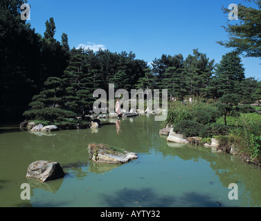 Japanischer Garten Im Nordpark in Düsseldorf, Rhein, Nordrhein-Westfalen Stockfoto