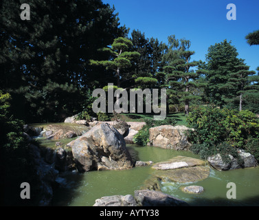 Japanischer Garten Im Nordpark in Düsseldorf, Rhein, Nordrhein-Westfalen Stockfoto