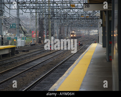 S-Bahn Haltestelle der Metro-North Stamford, Connecticut Stockfoto