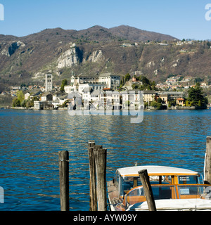 Die Insel San Giulio, Lago d'Orta, Italien. Stockfoto