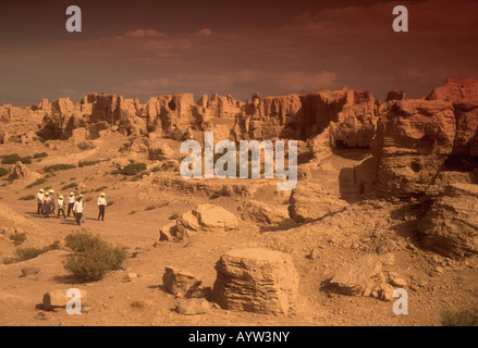 Jiaohe Ruinen in der Nähe von Turpan in Xinjiang Stockfoto