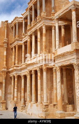 Römisches Theater, Sabratha, Libyen, Nordafrika Stockfoto