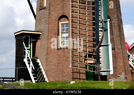 Lijkermolen Koppoel Windmühle in der Nähe von Leiden Kager Plassen Niederlande Holland Stockfoto