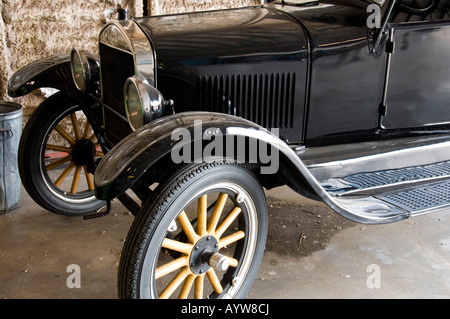 Das vordere Ende des einen 1928 Ford Modell T 4-türige Touring Oldtimer. Stockfoto