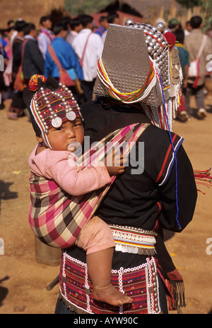 Akha Personen, Mae Salong Stadtteil, Thailand Stockfoto