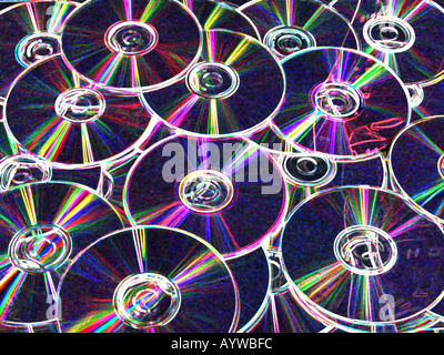 Reihe von cds Stockfoto