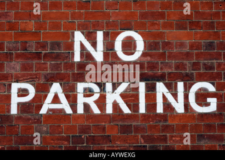 Kein Parkplatz-Schild Stockfoto