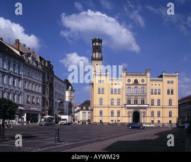 Marktplatz Und Rathaus, Züricher Renaissance, Zittau, Oberlausitz, Sachsen Stockfoto