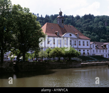 Hafenbecken Und Rathaus in Bad Karlshafen, Weser, Diemel, Weserbergland, Hessen Stockfoto