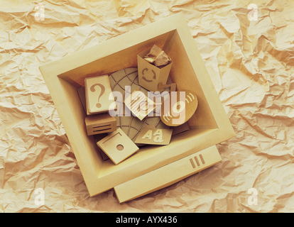 Abbildung Objekt solides Handwerk Papercraft Stockfoto