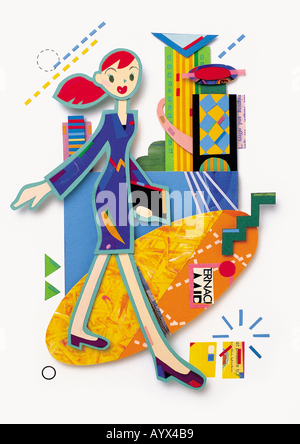 Abbildung Objekt solides Handwerk halbe Solid Stockfoto