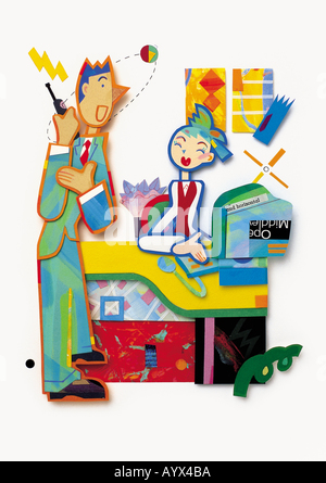 Abbildung Objekt solides Handwerk halbe Solid Stockfoto