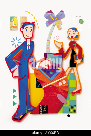 Abbildung Objekt solides Handwerk halbe Solid Stockfoto