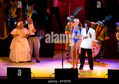 Zeigen Sie in der Sommer-Teatro Theater de Verano-Kompetenz in Montevideo Uruguay Karneval 2006 Stockfoto
