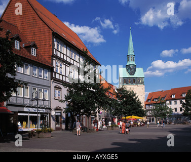 Kornmarkt Mit Marktkirche St. Aegidien, Osterode bin Harz, Soese, Naturpark Harz, Niedersachsen Stockfoto