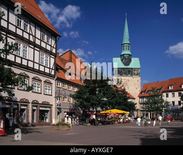 Kornmarkt Mit Marktkirche St. Aegidien, Osterode bin Harz, Soese, Naturpark Harz, Niedersachsen Stockfoto