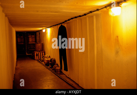 DEUTSCHLAND STASSI BUNKER GEHEIME DDR KALTEN KRIEGES KLUFT WAND Stockfoto