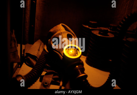 DEUTSCHLAND STASSI BUNKER GEHEIME DDR KALTEN KRIEGES KLUFT WAND Stockfoto