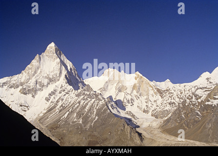 Shivling Peak, Berg bei Tapovan, Gangotri-Gruppe, westlichen Garhwal Himalaya, in der Nähe von die Schnauze des Gangotri-Gletschers, Indien Stockfoto