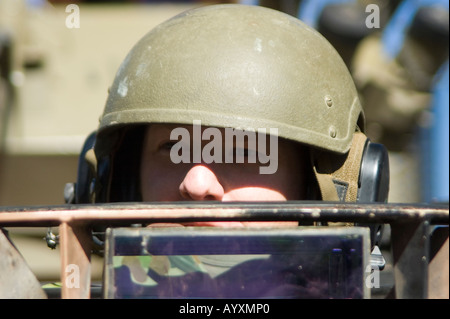 AUSLAV Fahrer australische Armee Mannschaftswagen Stockfoto