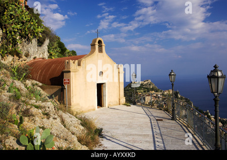 Kirche San Biagio, Castelmola Sizilien Stockfoto